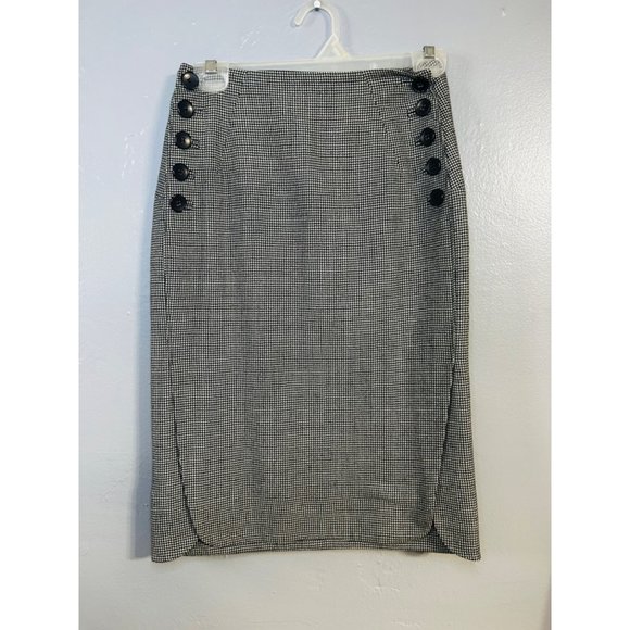Club Monaco Checkered Pattern wool  Skirt Size 0 - Picture 1 of 5